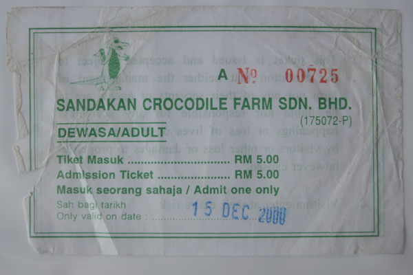Entry ticket crocodile farm