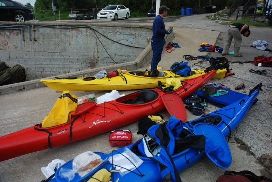 kayaks au depart