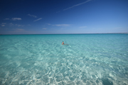 Cystal clear water of Bahamas