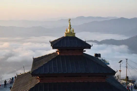 Morning fog over Pokhara