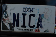 License plate of Nicaragua